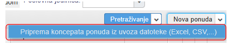 Mogući masovni uvoz izdanih ponuda