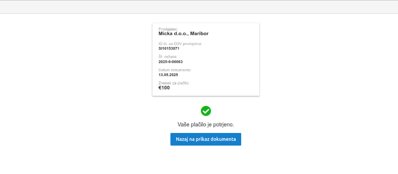 Placilo Flik je bilo uspešno