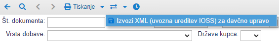 Izvoz datoteke *.XML