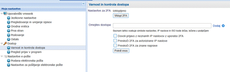 Varnost in kontrola dostopa - pregled