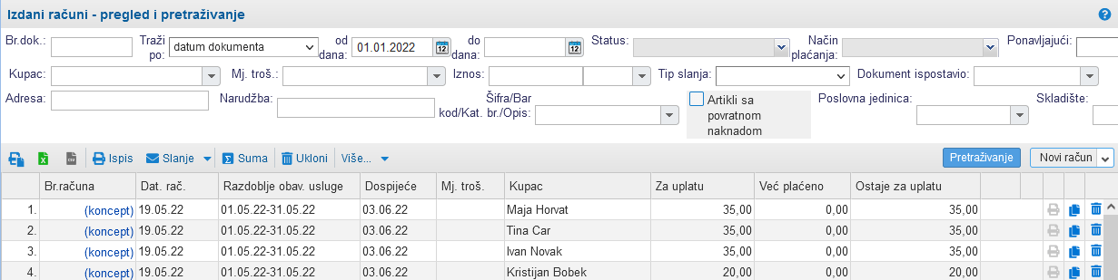 MasovnoKreiranjeKoncepataRacuna_PregledKreiranihRacuna